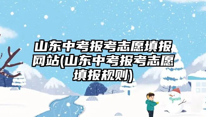 山東中考報考志愿填報網(wǎng)站(山東中考報考志愿填報規(guī)則)