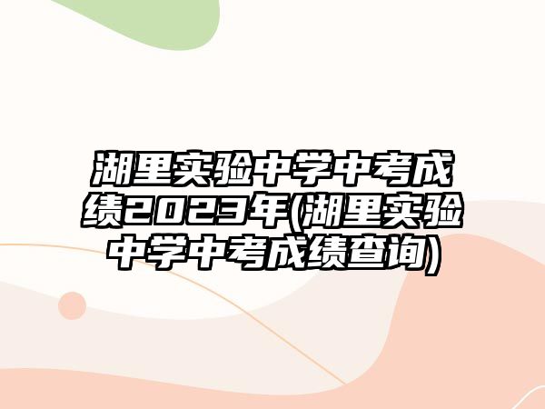 湖里實(shí)驗(yàn)中學(xué)中考成績2023年(湖里實(shí)驗(yàn)中學(xué)中考成績查詢)