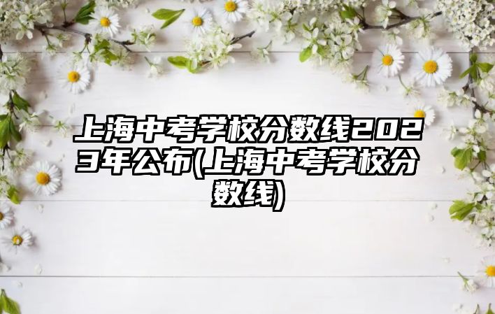 上海中考學(xué)校分?jǐn)?shù)線2023年公布(上海中考學(xué)校分?jǐn)?shù)線)